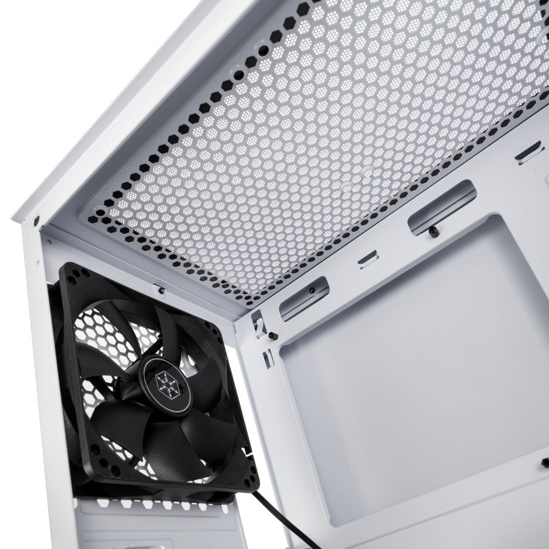 Silverstone Fara H1M Micro-ATX Case - Tempered Glass, white