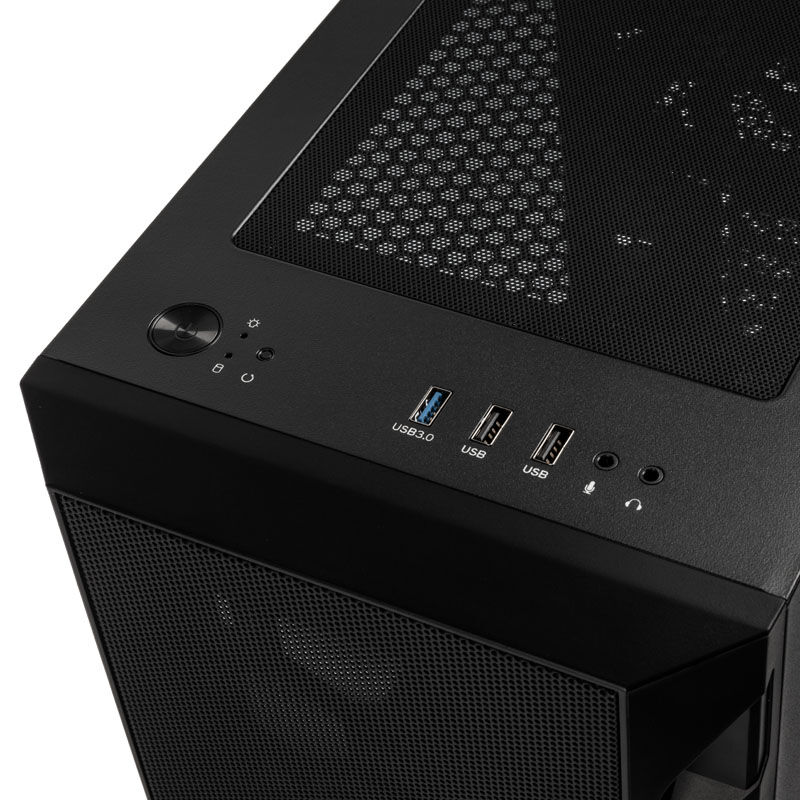Silverstone Fara H1M, Tempered Glass - black