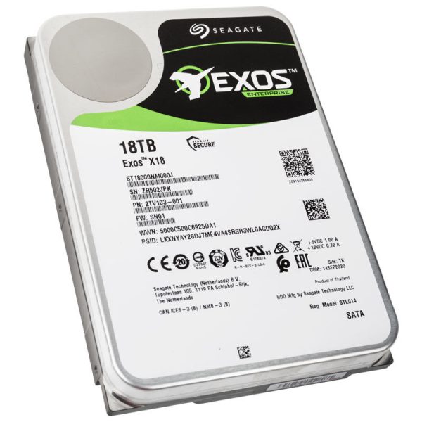 Seagate Exos X18 HDD, SATA 6G, 7200 rpm, 3.5 inches – 18 TB