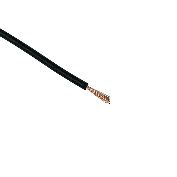 Insulated copper lead 1×0,14mm- (18AWG) 10m black