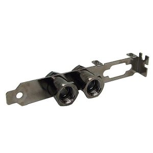 L-Bracket Pass Through with Dual G1/4 Socket Fittings - Black Nickel : image 1