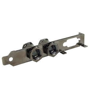 L-Bracket Pass Through with Dual G1/4 Socket Fittings - Black Nickel : image 2