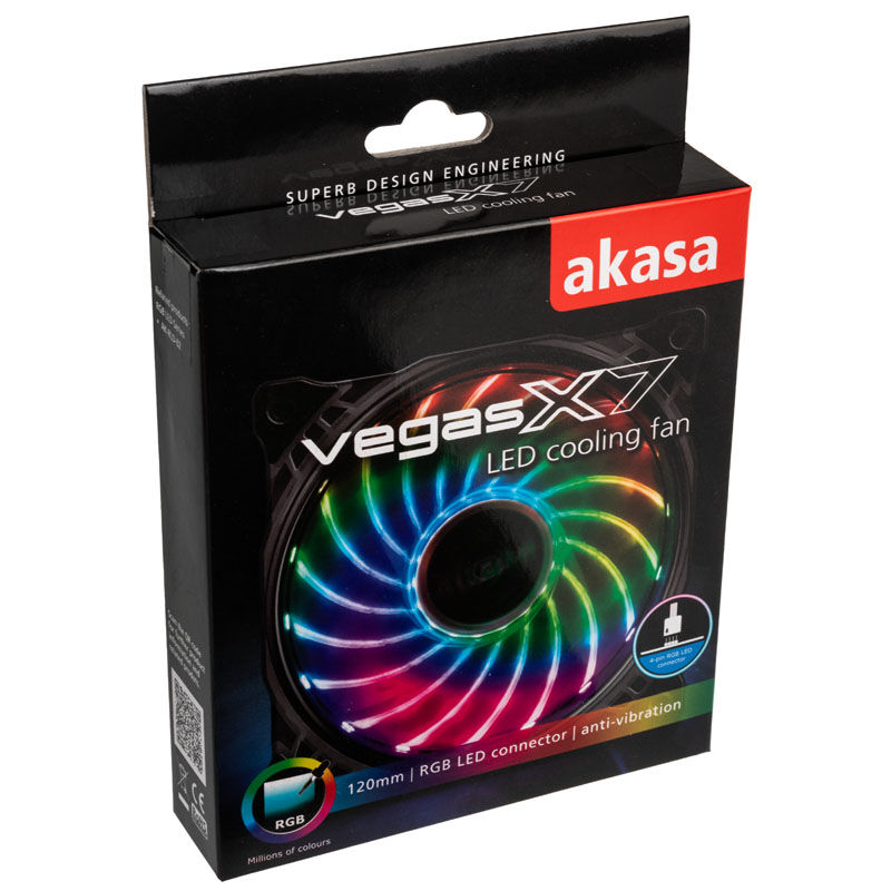 Akasa Vegas X7 LED fan, RGB - 120mm