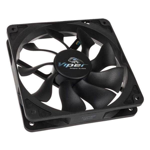 Akasa Viper Black PWM fan, black – 120mm