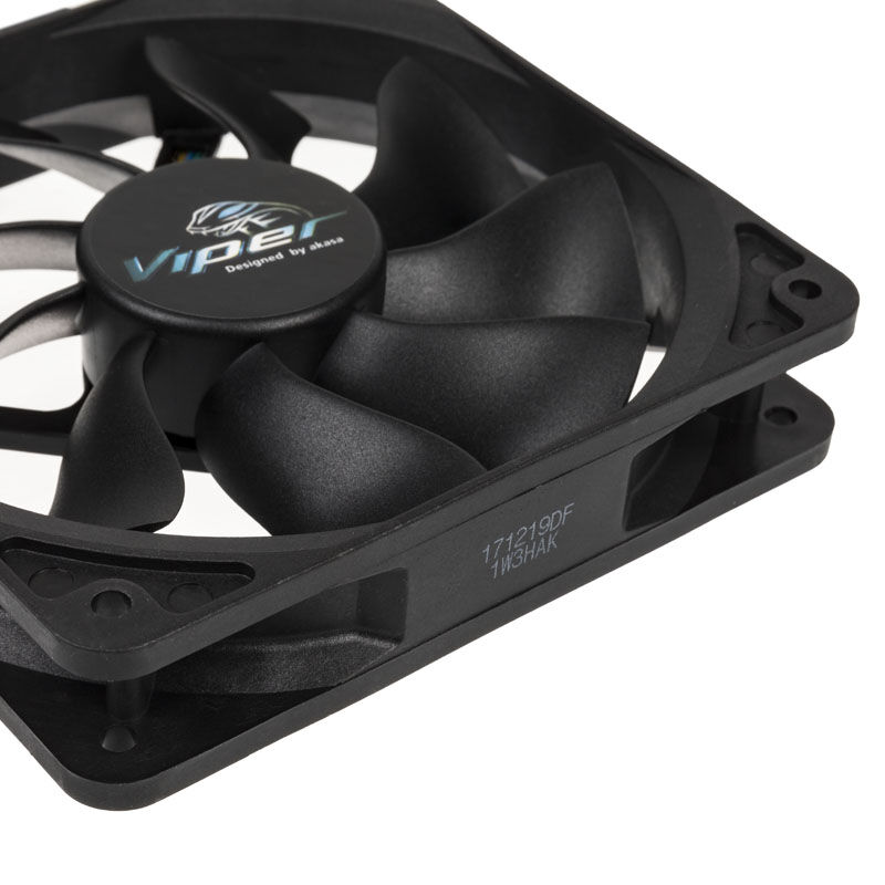 Akasa Viper Black PWM fan, black - 120mm