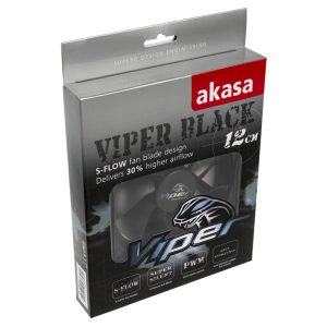 Akasa Viper Black PWM fan, black - 120mm