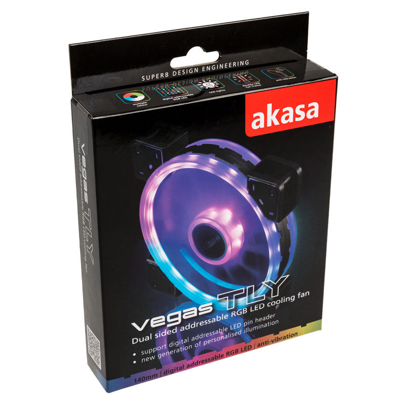 Akasa Vegas TLY Addressable RGB Fan - 140mm