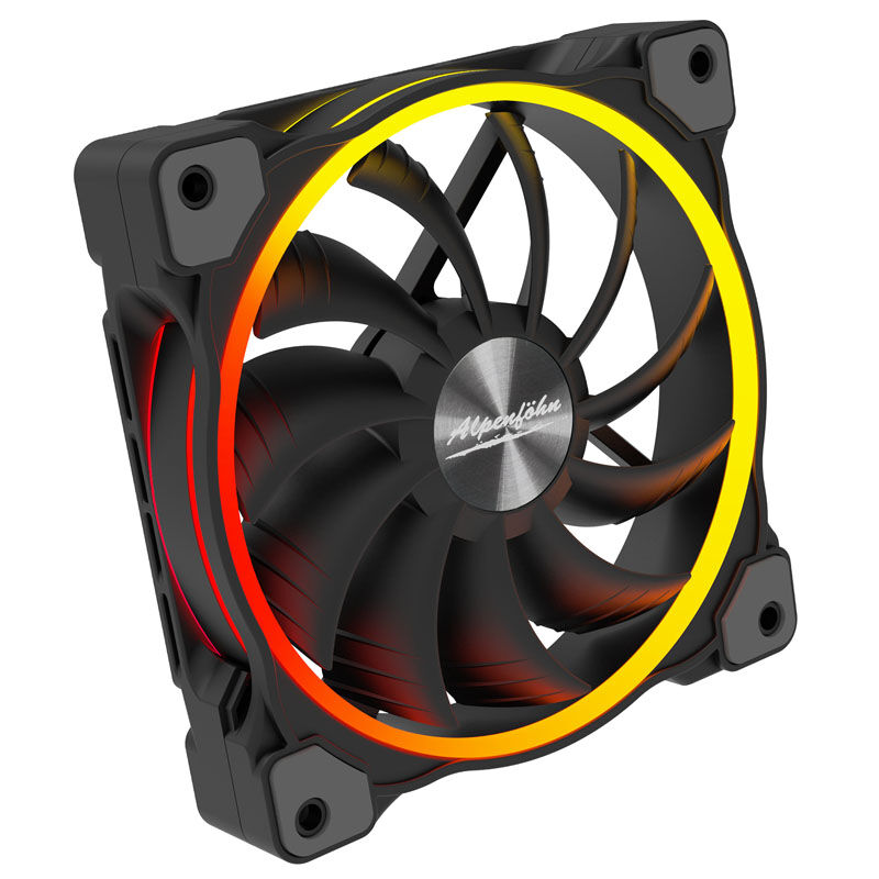 Alpenfohn 120mm Wing Boost 3 ARGB High Speed PWM Fan, Triple - Black