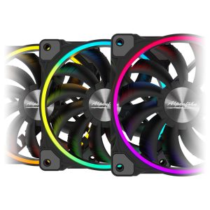 Alpenfohn 120mm Wing Boost 3 ARGB High Speed PWM Fan, Triple - Black