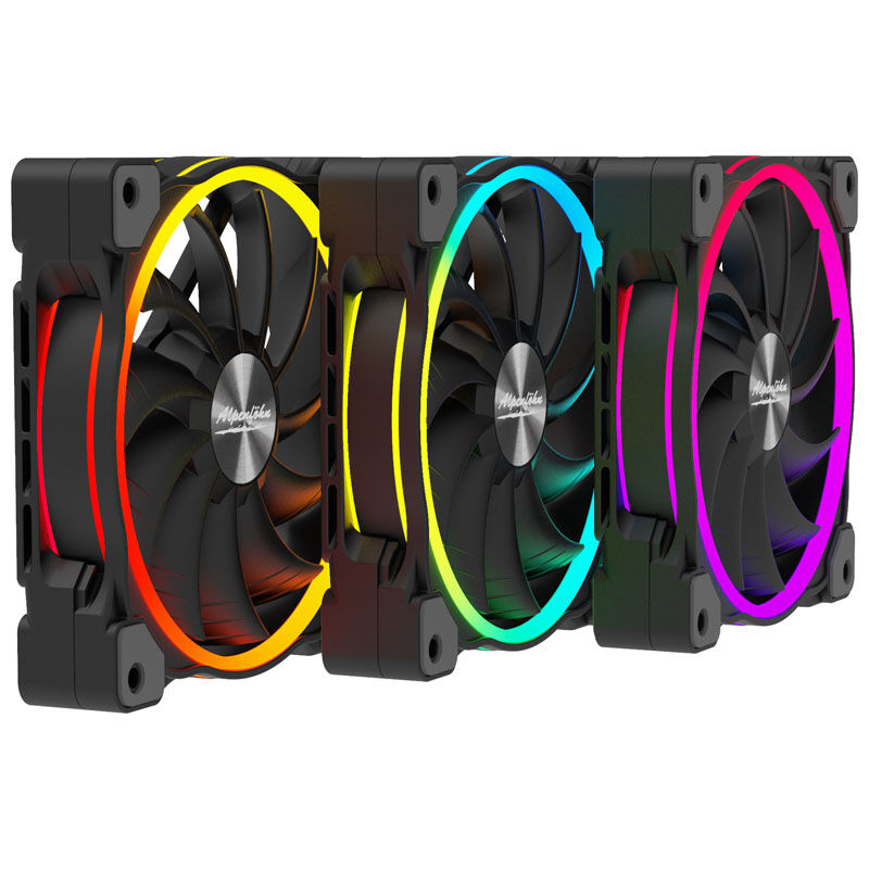 Alpenfohn 120mm Wing Boost 3 ARGB High Speed PWM Fan, Triple - Black