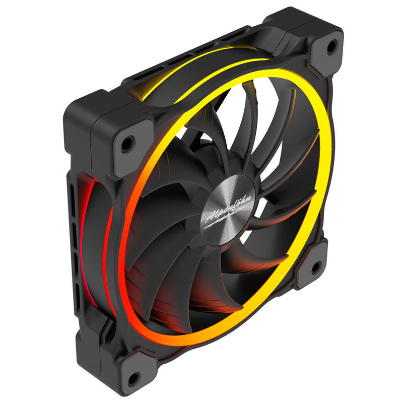 Alpenfohn 120mm Wing Boost 3 ARGB High Speed PWM Fan, Triple - Black