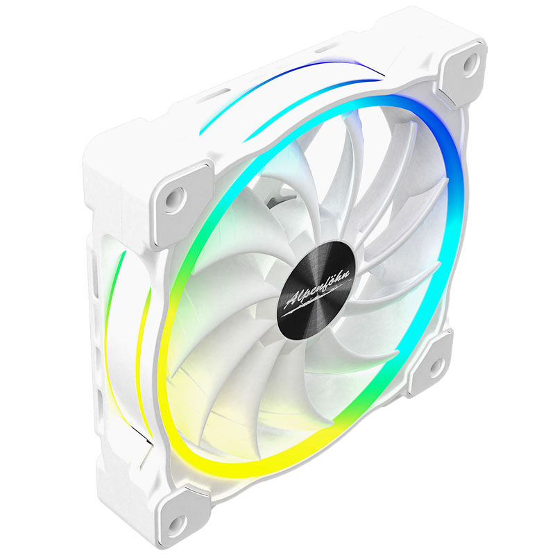 Alpenfohn 120mm Wing Boost 3 ARGB High Speed PWM Fan, Single - White