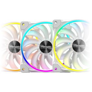 Alpenfohn 120mm Wing Boost 3 ARGB High Speed PWM Fan, Single - White