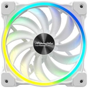 Alpenfohn 120mm Wing Boost 3 ARGB High Speed PWM Fan, Single - White