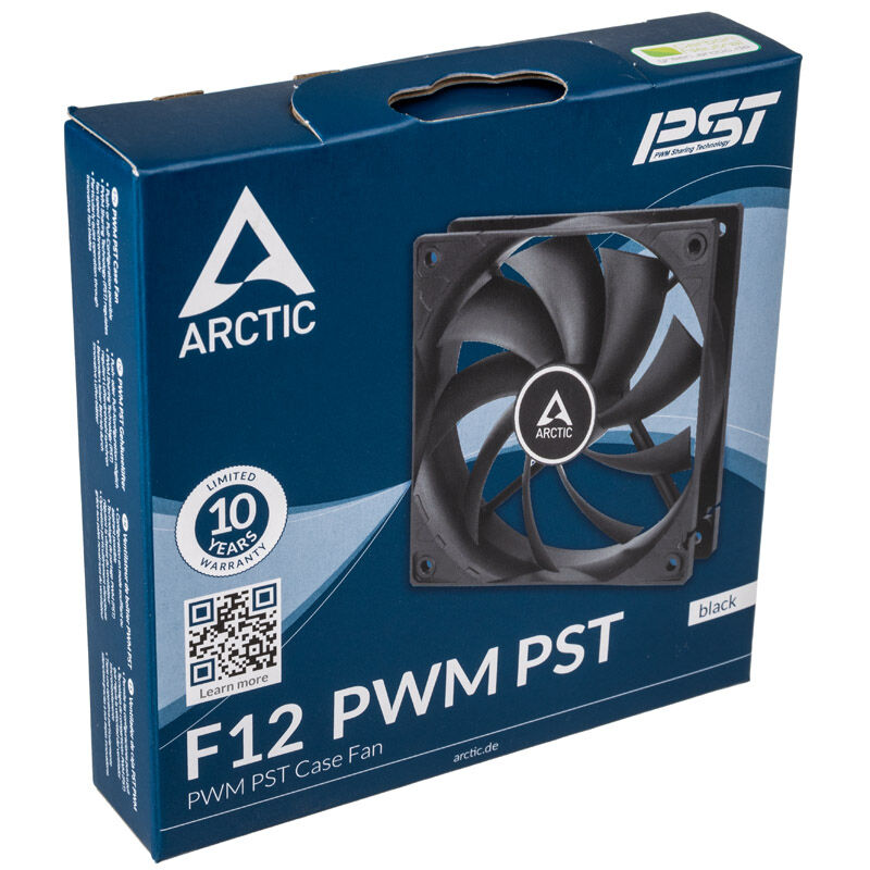 Arctic F12 PWM PST fan, black - 120mm