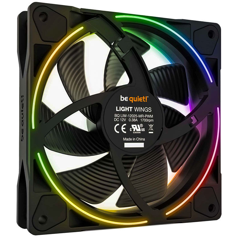 be quiet! Light Wings ARGB PWM Fan, Triple Pack - 120mm black