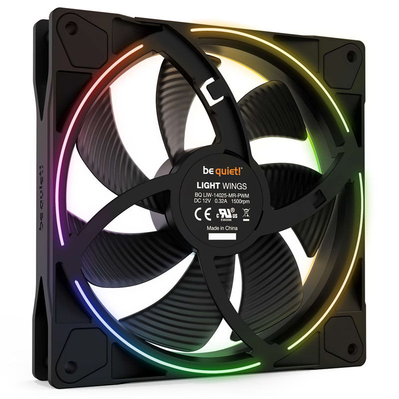 be quiet! Light Wings ARGB PWM Fan, Triple Pack - 140mm black : image 5