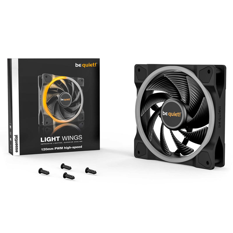 be quiet! Light Wings ARGB PWM Fan - 120mm black, High Speed