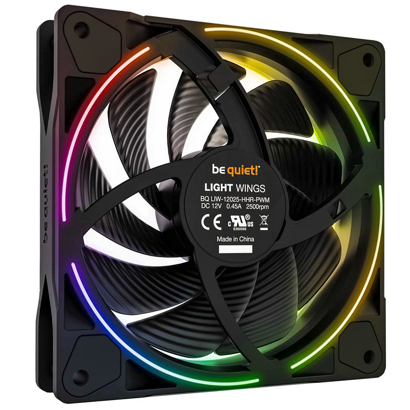 be quiet! Light Wings ARGB PWM Fan - 120mm black, High Speed