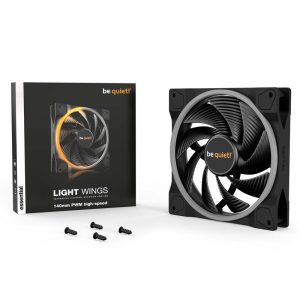 be quiet! Light Wings ARGB PWM Fan - 140mm black, High Speed