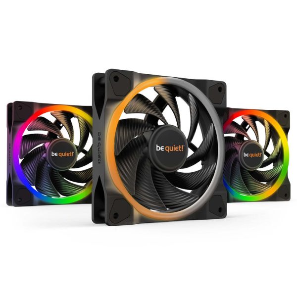 be quiet! Light Wings ARGB PWM Fan Triple Pack – 120mm black, High Speed