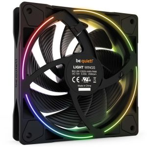 be quiet! Light Wings ARGB PWM Fan Triple Pack - 120mm black, High Speed