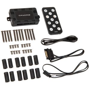 Cryorous Crona S PWM fan, ARGB, 3-pack - 120mm, black