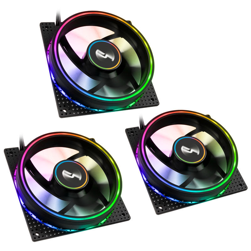 Cryorous Crona S PWM fan, ARGB, 3-pack - 120mm, black