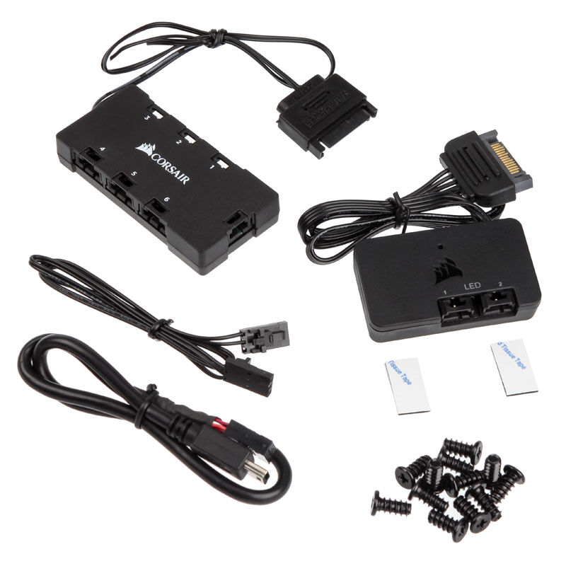 Corsair LL140 Node Pro High Performance PWM Fan (RGB) Twin Pack incl. Controller - 140mm