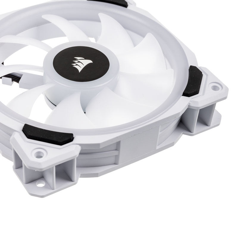 Corsair LL120 RGB Dual Light Loop PWM Fan, Triple Pack incl. Controller - 120mm white