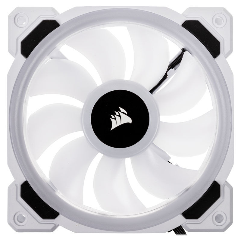 Corsair LL120 RGB Dual Light Loop PWM Fan, Triple Pack incl. Controller - 120mm white