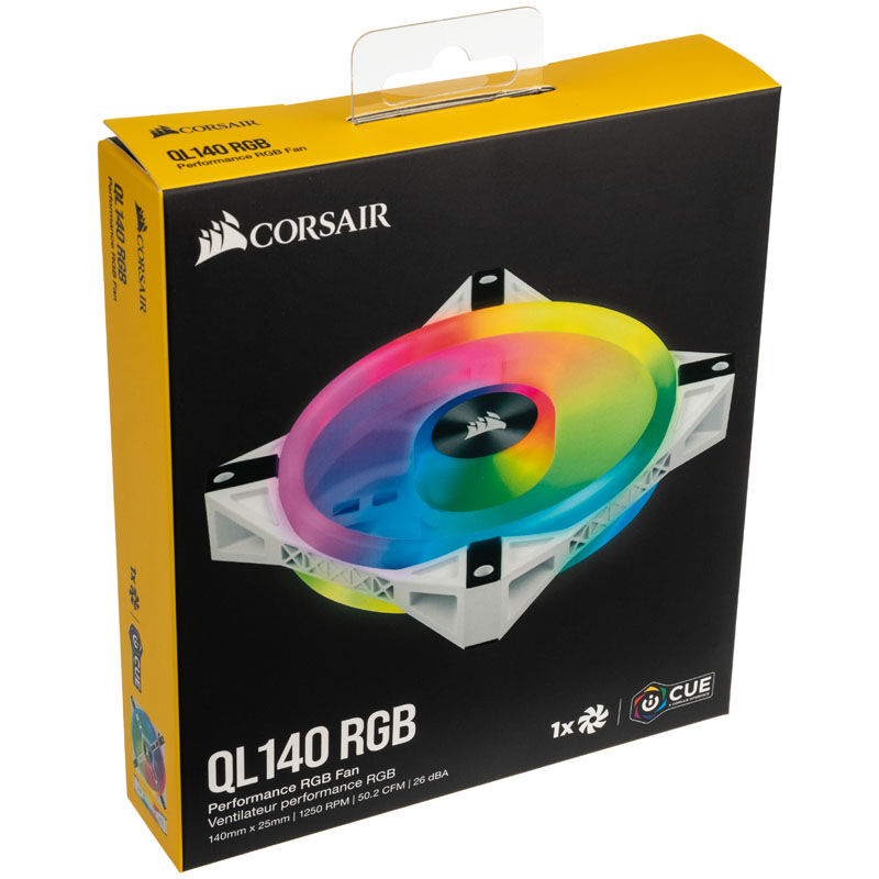 Corsair iCUE QL140 RGB PWM fan - 140mm, white