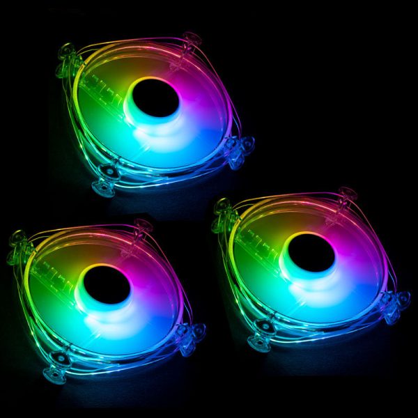Lamptron Icecloud + ARGB 120 PWM fan – transparent