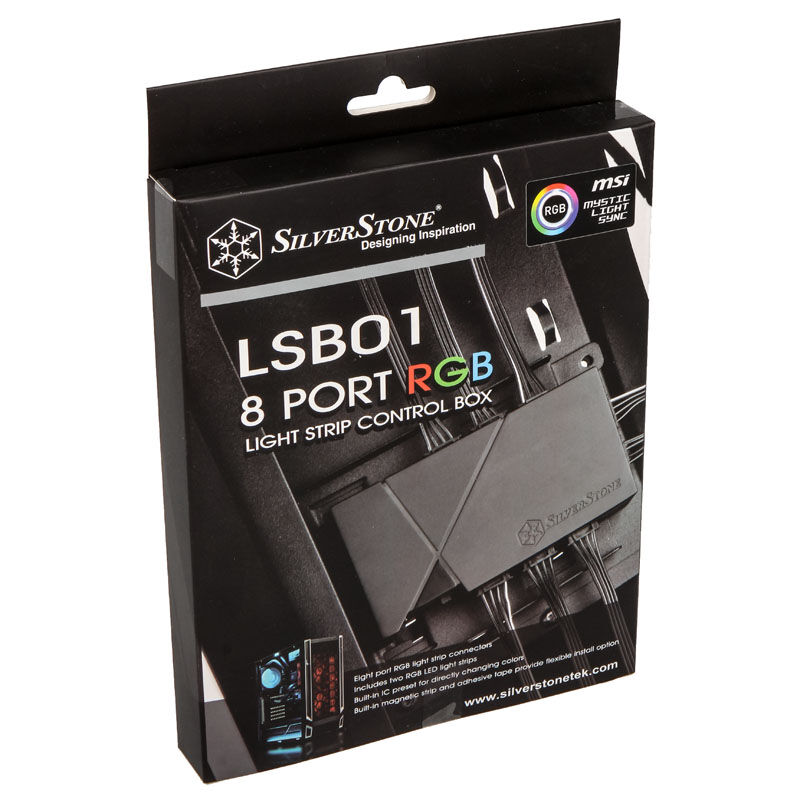 Silverstone SST-LSB01 RGB-LED-Hub + 2x LED-Strip - black
