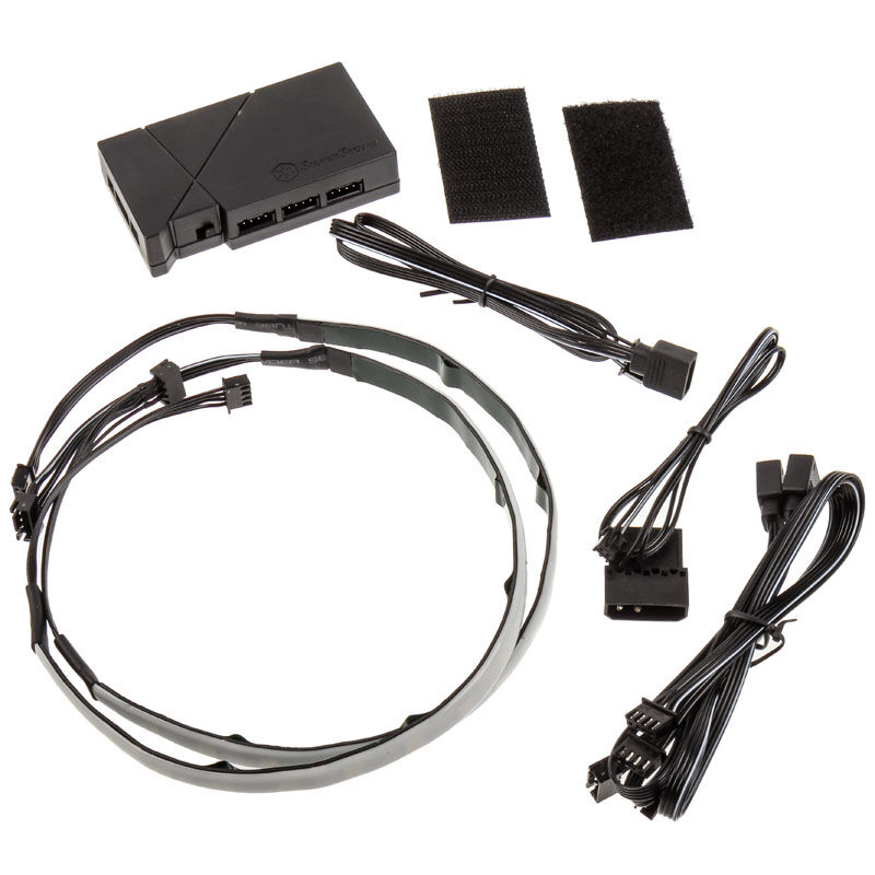 Silverstone SST-LSB01 RGB-LED-Hub + 2x LED-Strip - black