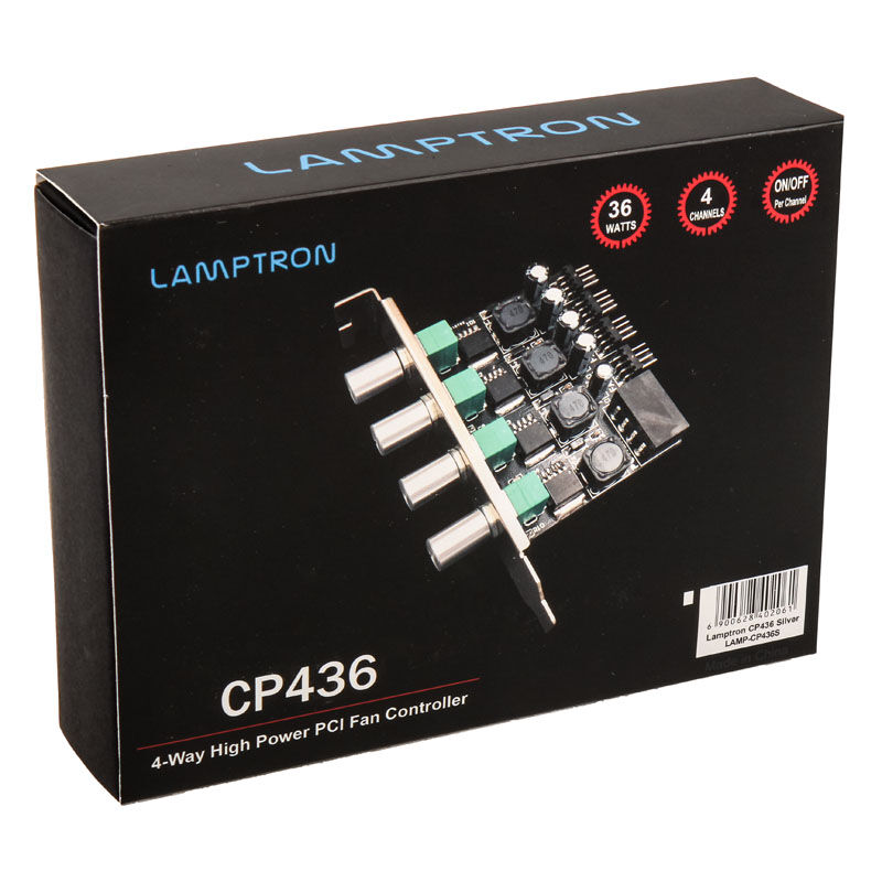 Lamptron CP436 4-channel fan controller for PCI slot - silver