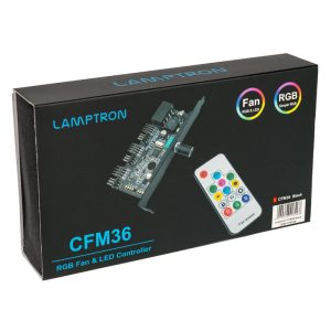 Lamptron CFM36 Fan and RGB LED Controller for PCI Slot - Black