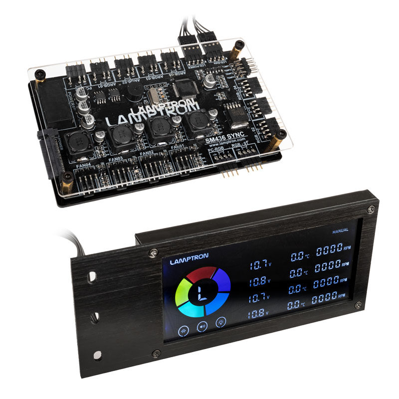 Lamptron SM436 Sync Edition PCI RGB Fan and LED Controller - Black : image 1
