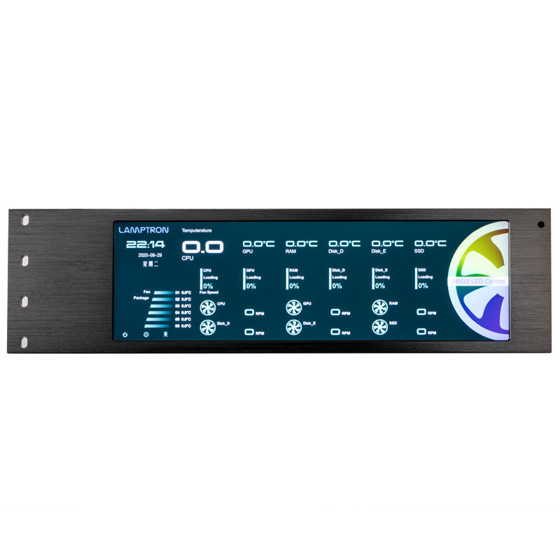 Lamptron CU135 fan control + RGB controller with display, ARGB - black