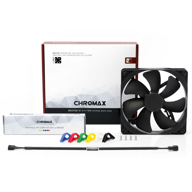 Noctua NF-A14 PWM chromax.black.swap fan - 140mm