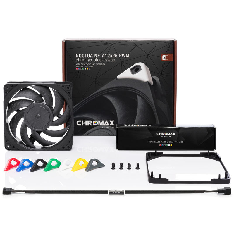 Noctua NF-A12X25 PWM chromax.black.swap fan - 120mm : image 8