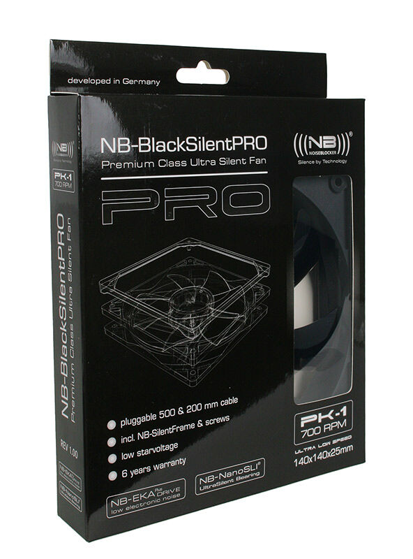Noiseblocker Black Silent Pro PK1 Fan - 140mm