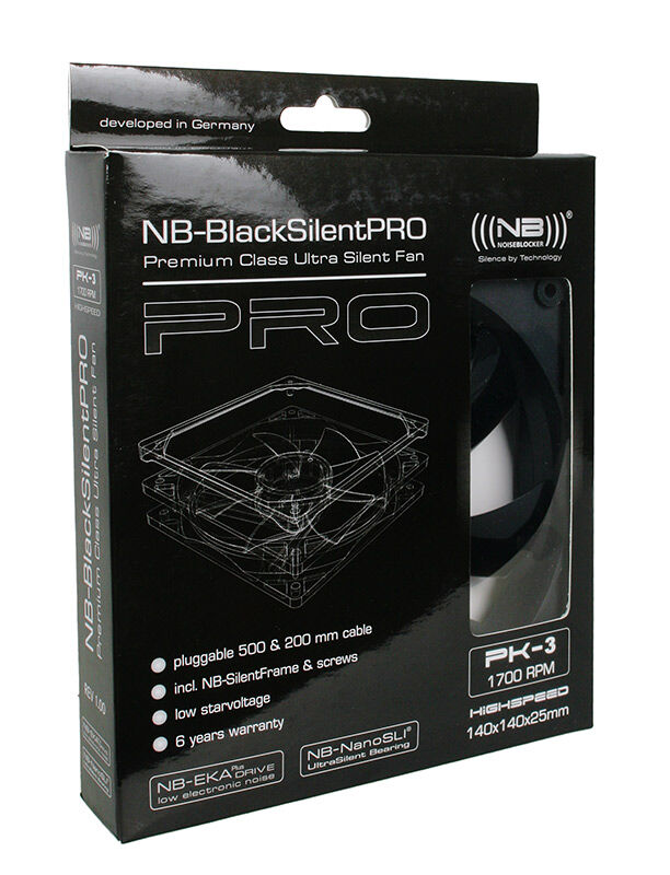 Noiseblocker Black Silent Pro Fan PK3 - 140mm : image 3