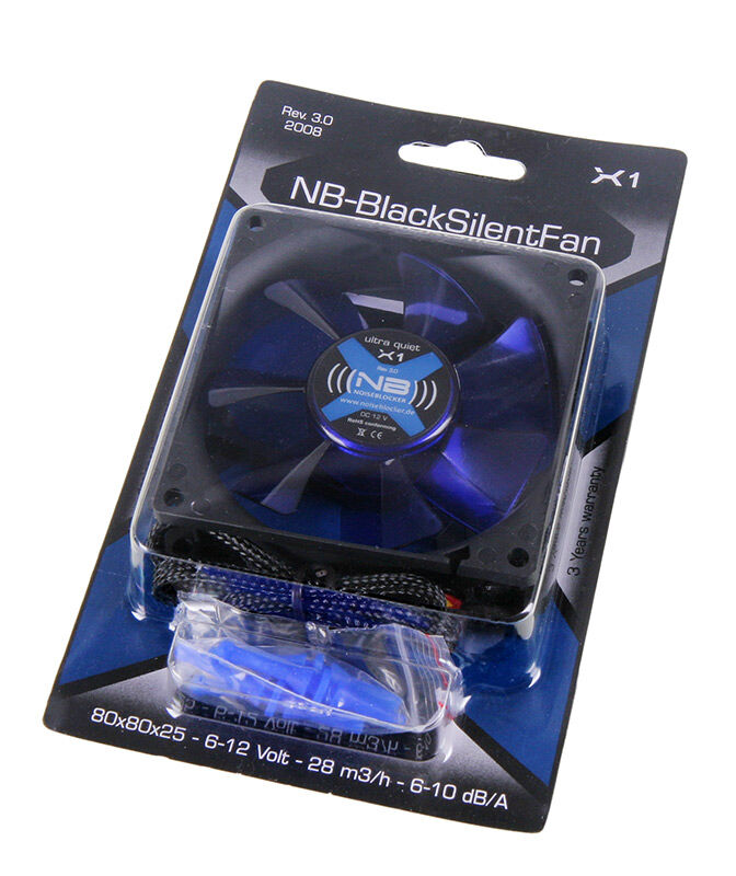 Noiseblocker Black Silent Fan X1 - 80mm