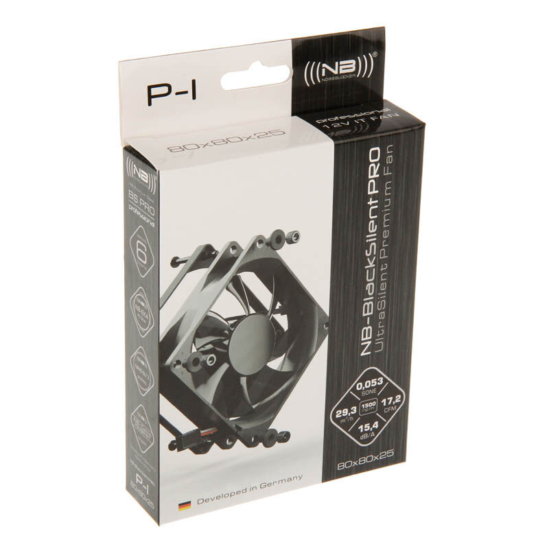 Noiseblocker Black Silent Fan Pro P-1 - 80mm