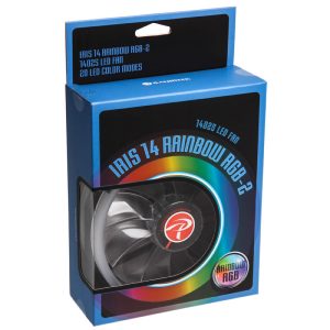 RAIJINTEK IRIS 14 Rainbow RGB LED fan, set of 2 including controller - 140mm