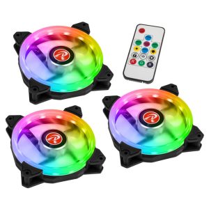 RAIJINTEK Iris 12 Rainbow A-RGB LED fan, set of 3 including controller - 120mm