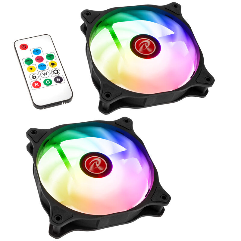 RAIJINTEK EOS 12 RBW ADD fan, set of 2 incl.controller - black, 120mm