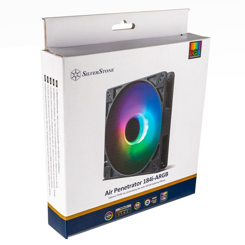 Silverstone AP184i-ARGB fan, 180mm - black
