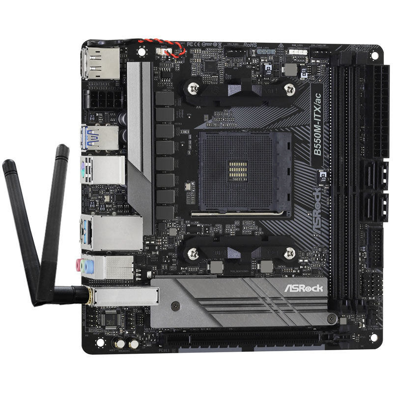 ASRock B550M-ITX / ac, AMD B550 motherboard - socket AM4 : image 2